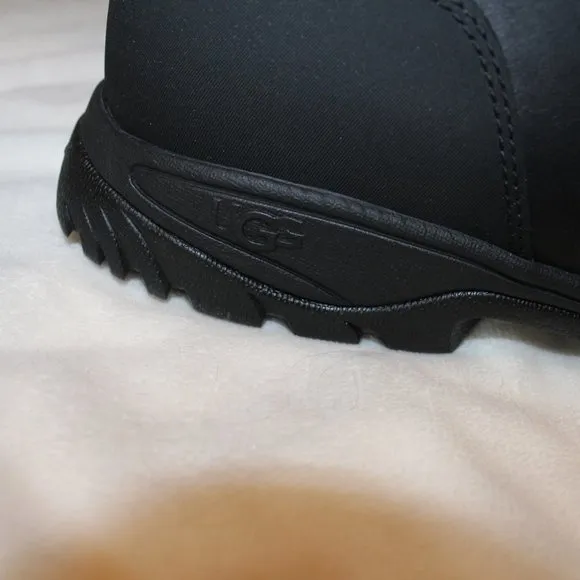 NIB UGG MEN'S FELTON WINTER LEATHER SHEARLING LINED‎ BOOTS BLACK