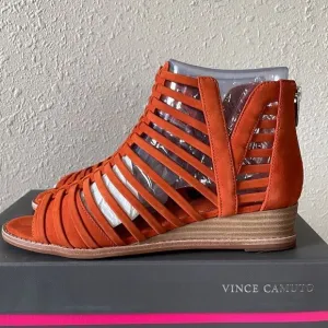 NIB Vince Camuto Revey Leather Suede Sandals Size 7.5W