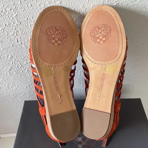 NIB Vince Camuto Revey Leather Suede Sandals Size 7.5W