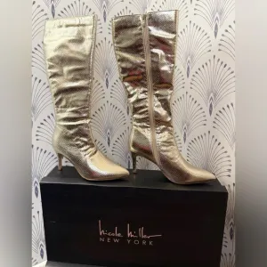 Nicole Miller| Gold boots 👢
