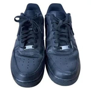 Nike Air Force 1 '07 Low Triple Black Mens Size 9 Sneakers‎ 315122-001 Retro SU