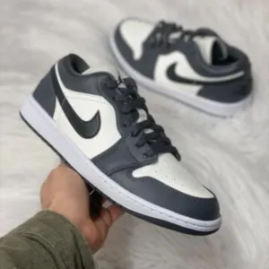 Nike Air Jordan 1 Low Womens Casual Shoes Gray White DC0774-102 VNDS Size 11