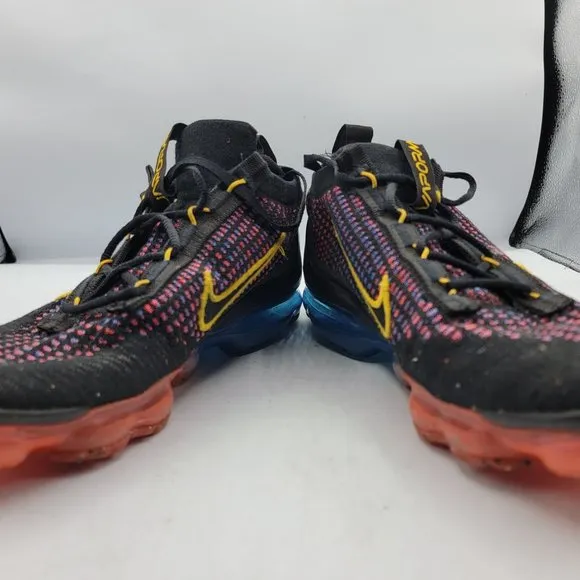 Nike Air VaporMax 2021 Flyknit Womens 8.5 Kids 7Y Running Shoes Black DV2198-001