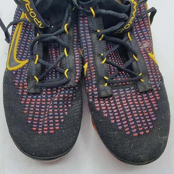 Nike Air VaporMax 2021 Flyknit Womens 8.5 Kids 7Y Running Shoes Black DV2198-001