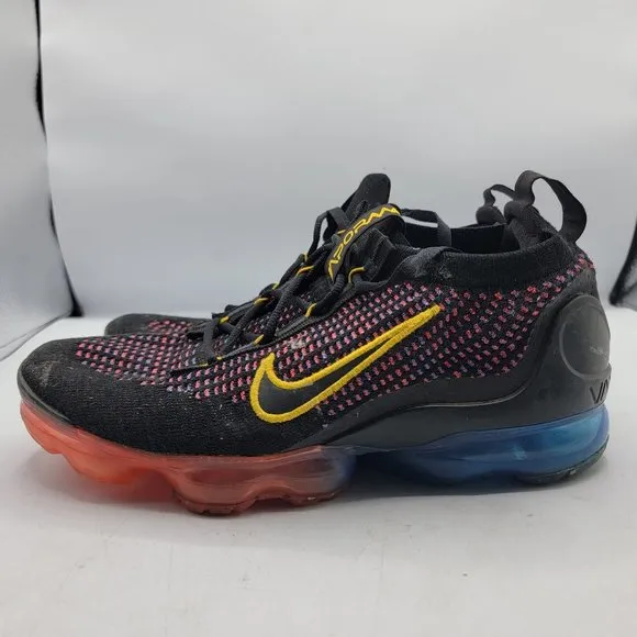 Nike Air VaporMax 2021 Flyknit Womens 8.5 Kids 7Y Running Shoes Black DV2198-001