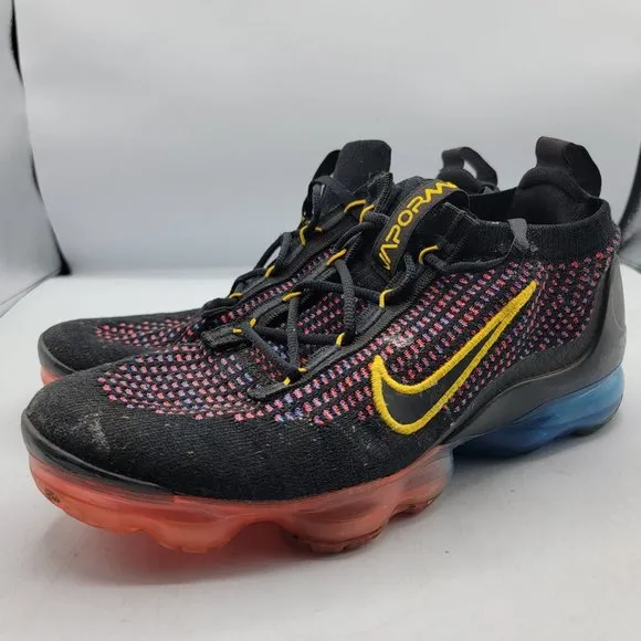 Nike Air VaporMax 2021 Flyknit Womens 8.5 Kids 7Y Running Shoes Black DV2198-001