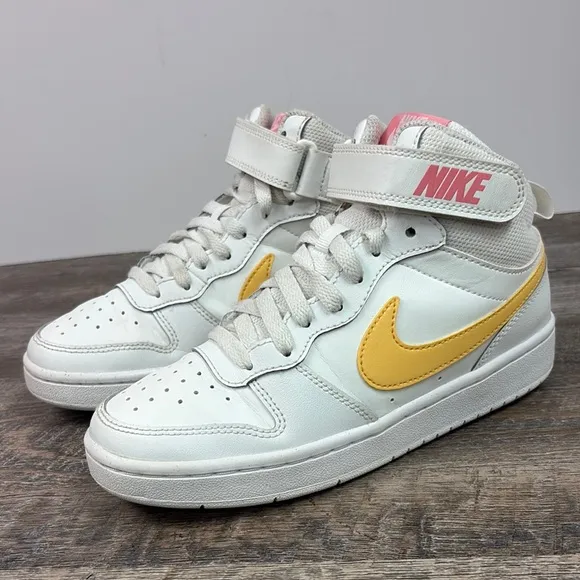 Nike Big Kids Court Borough Mid 2 Casual Sneakers CD7782-112 Size 4.5Y