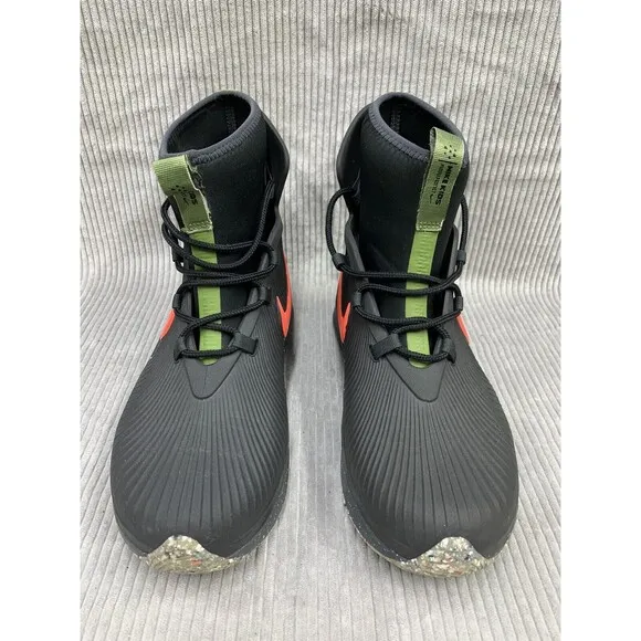 Nike Binzie Waterproof Rain Boots Youth Boys Size 5Y Black Red Swoosh BQ5380 001