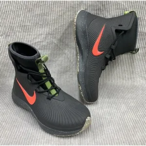 Nike Binzie Waterproof Rain Boots Youth Boys Size 5Y Black Red Swoosh BQ5380 001