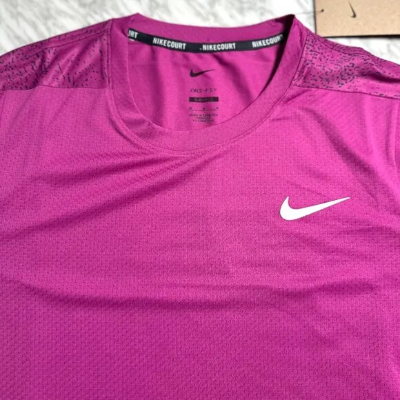 Nike Dri-Fit Court Slam Tennis Jersey Shirt FQ2018-518 purple Men’s Medium NEW