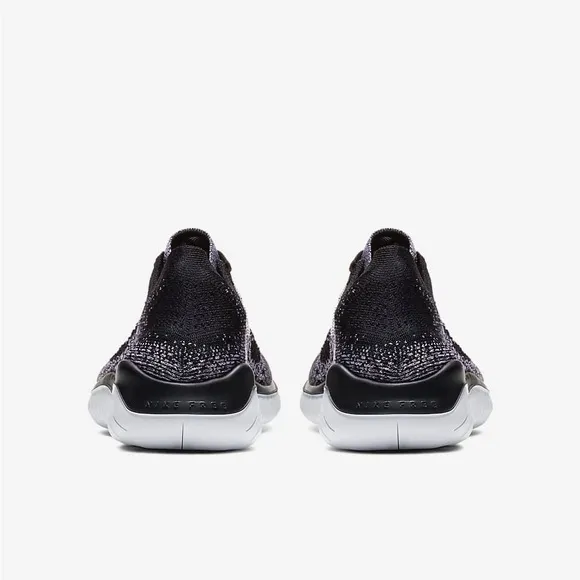 Nike Free RN Flyknit Black and White Running Shoes Black Gray Oreo Size 9.5
