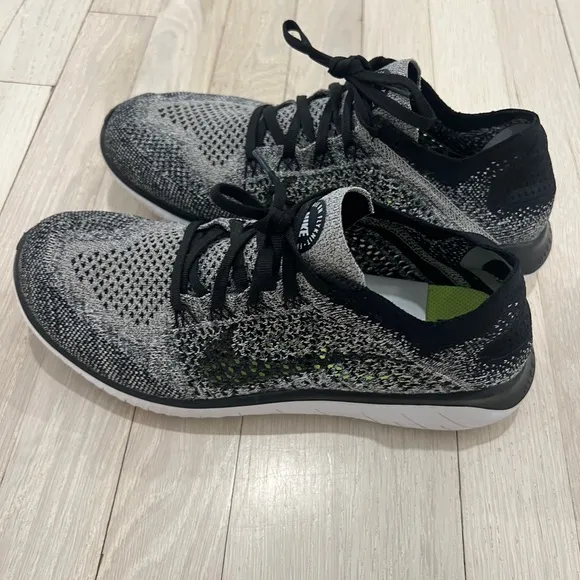 Nike Free Run Flyknit Men's Grey Road Running Shoes Size 8.5