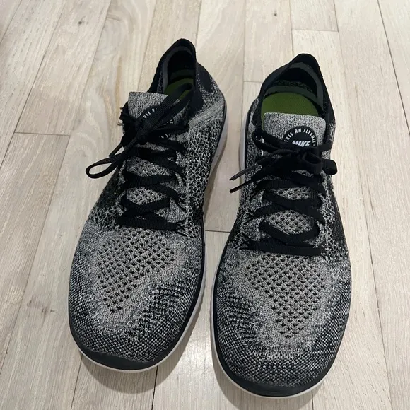 Nike Free Run Flyknit Men's Grey Road Running Shoes Size 8.5