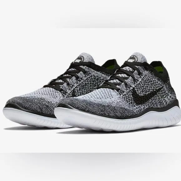 Nike Free Run Flyknit Men's Grey Road Running Shoes Size 8.5