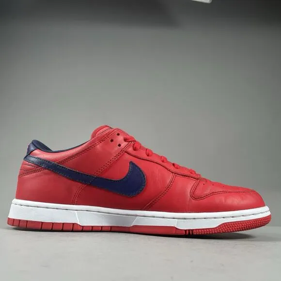 Nike ID Dunk Low Patriots Men’s Size 11.5 Red Blue Casual Sneakers Skate Shoes
