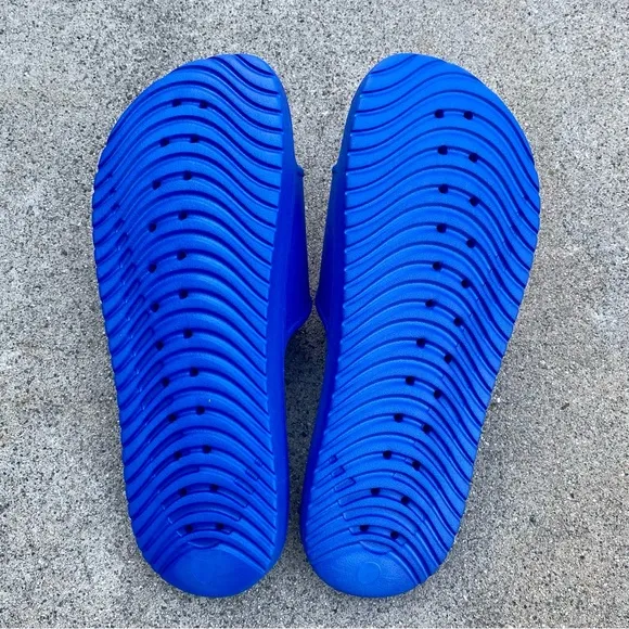 NIKE KAWA SHOWER SANDALSSWOOSH BLK BLUES WATER RUBBERS