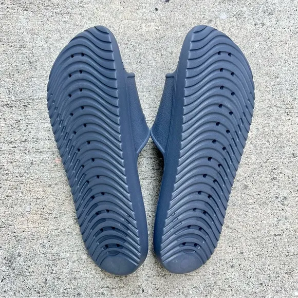 NIKE KAWA SHOWER SANDALSSWOOSH BLK GRY WATER RUBBERS