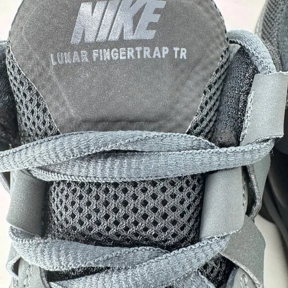 Nike Lunar Fingertrap TR Running Shoes Men's 11.5 Black Elastic Laces 898066-010