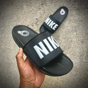 NIKE OFFCOURT SLIDE BLACK WHITE OFF BLACKS