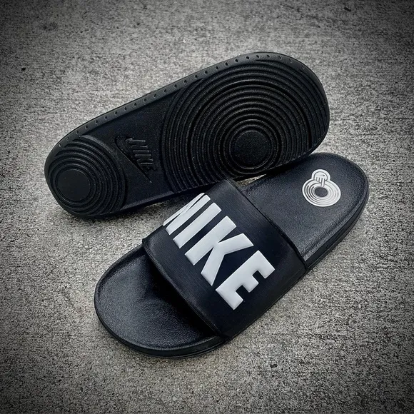 NIKE OFFCOURT SLIDE BLACK WHITE OFF BLACKS