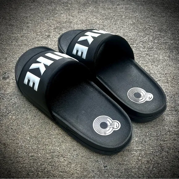 NIKE OFFCOURT SLIDE BLACK WHITE OFF BLACKS