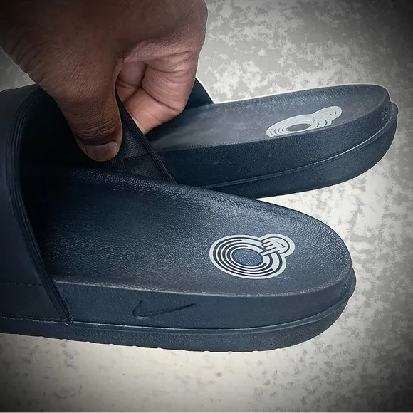 NIKE OFFCOURT SLIDE BLACK WHITE OFF BLACKS