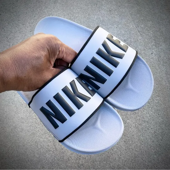 NIKE OFFCOURT SLIDE LIGHT WOLF GREY BLACK OFF