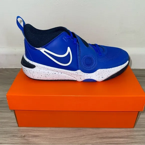 Nike Team Hustle D 11 BlueBig Kids' Basketball Shoes