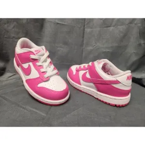Nike Toddlers Dunk Low (TD) Sneakers Slip-On White Pink Size 9 NEW IN BOX!