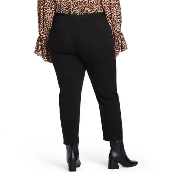 Nili Lotan x Target Womens Size 24W 26W Black High Rise Ankle Skinny Jean New