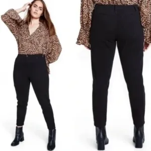 Nili Lotan x Target Womens Size 24W 26W Black High Rise Ankle Skinny Jean New