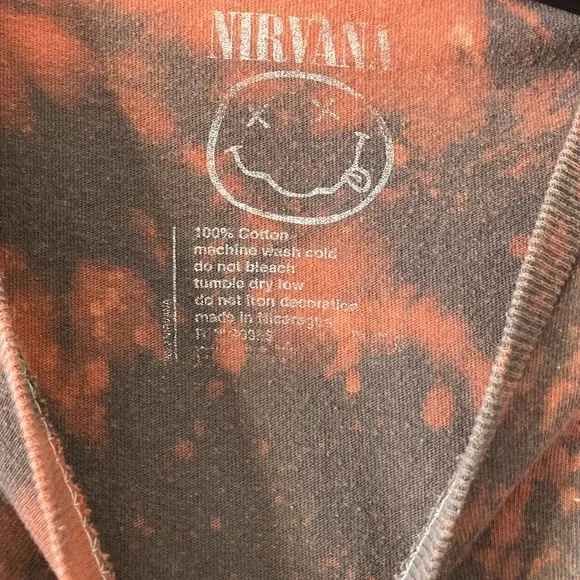 Nirvana In Utero Reverse Tie-Dye Band Tee XL | 90s Grunge Alt Rock Vintage Vibe