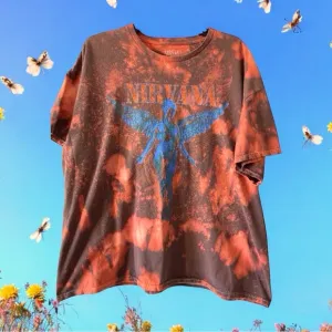 Nirvana In Utero Reverse Tie-Dye Band Tee XL | 90s Grunge Alt Rock Vintage Vibe
