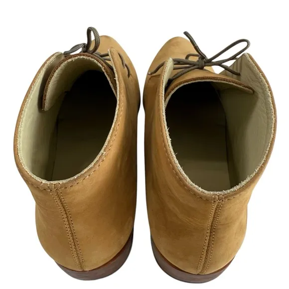 Nisolo Issa Tan Leather Almond Toe Lace-Up Chukka Boots Women's Size 6.5