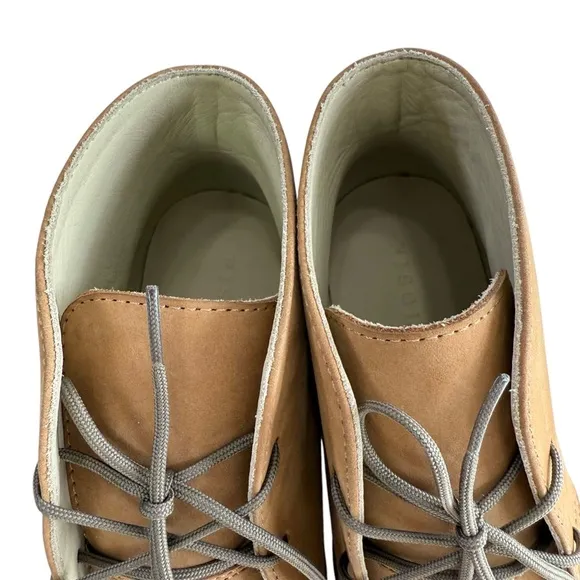 Nisolo Issa Tan Leather Almond Toe Lace-Up Chukka Boots Women's Size 6.5