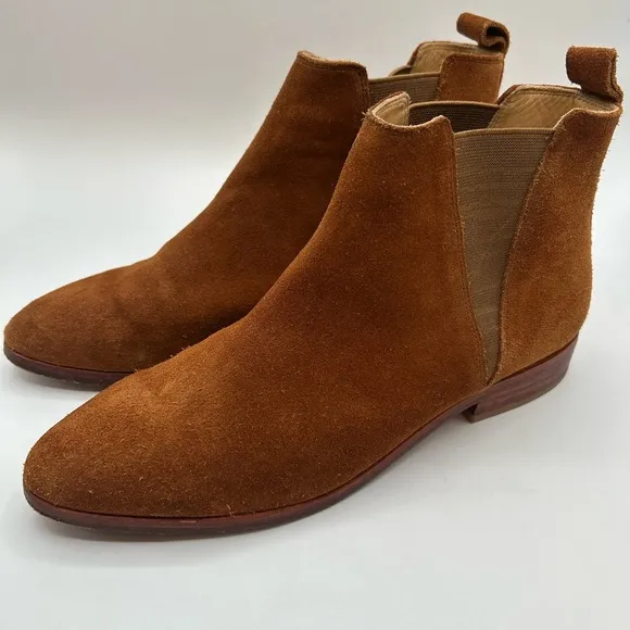 Nisolo Womens Nutmeg Suede &amp; Leather Chelsea Every Day Boots Booties Size 9