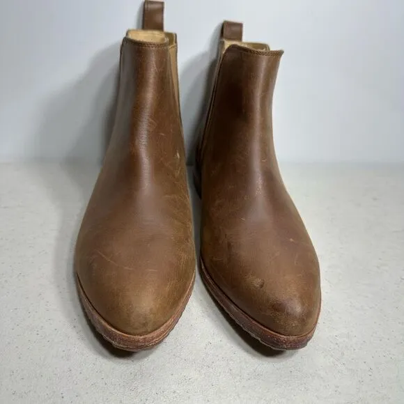 Nisolo Womens Size 7,5 Eva Everyday Chelsea Leather Boots in Almond