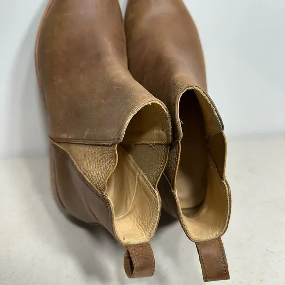 Nisolo Womens Size 7,5 Eva Everyday Chelsea Leather Boots in Almond
