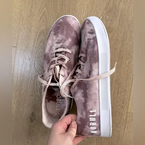 NOBULL Tie Dye Canvas Trainers Dusty Rose Pink Men Size 11.5 Women's Size 13