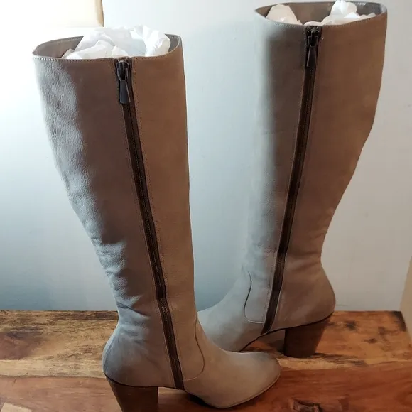 Nordstrom BP Knee-High Boots, Taupe/Gray, Size 9.5