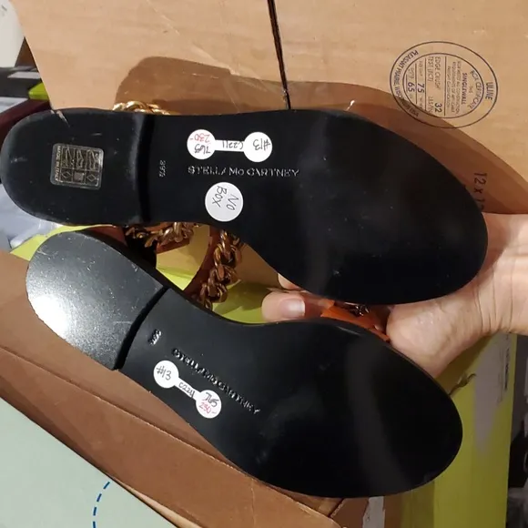 Nwob sz 36.5 $765 Stella McCartney chain leather sandals
