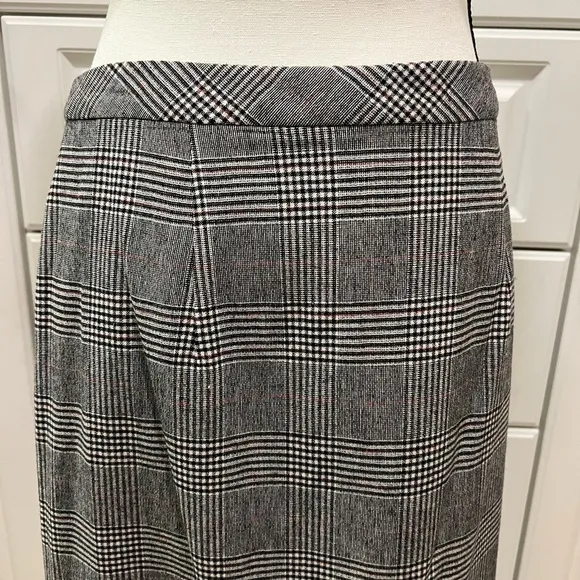 NWOT Banana Republic Wool Blend plaid side button skirt size 4