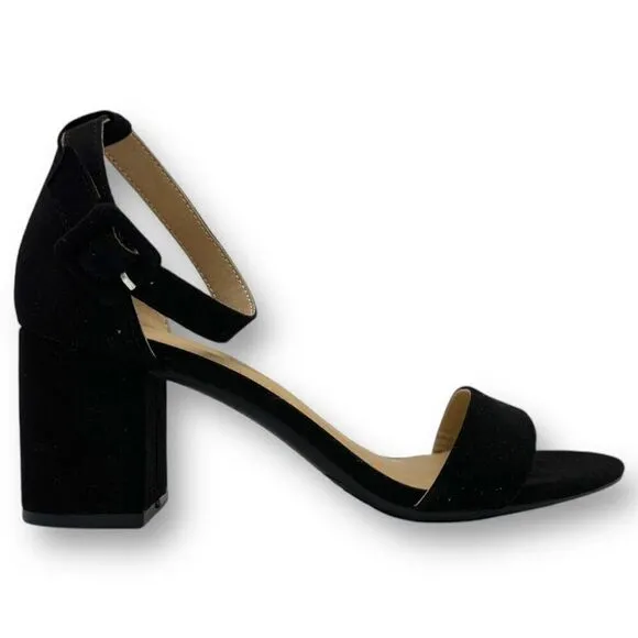 NWOT CL By Laundry Womens Jody Block Heel Sandals Black Size 7