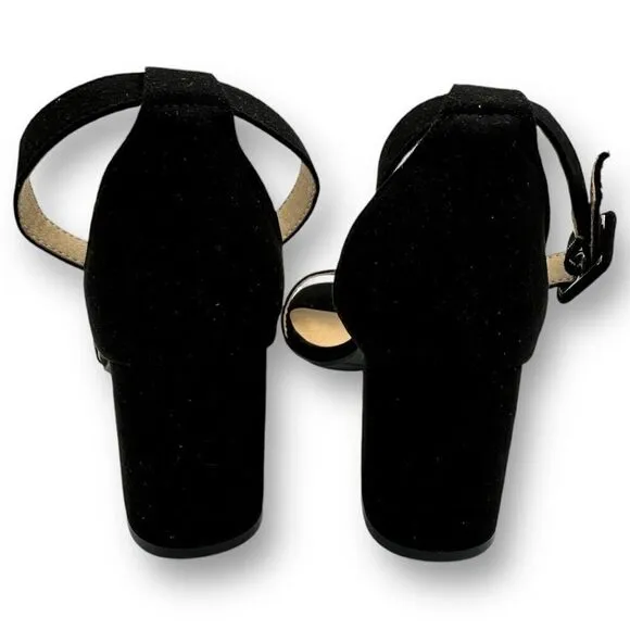 NWOT CL By Laundry Womens Jody Block Heel Sandals Black Size 7