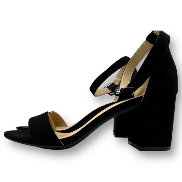 NWOT CL By Laundry Womens Jody Block Heel Sandals Black Size 7
