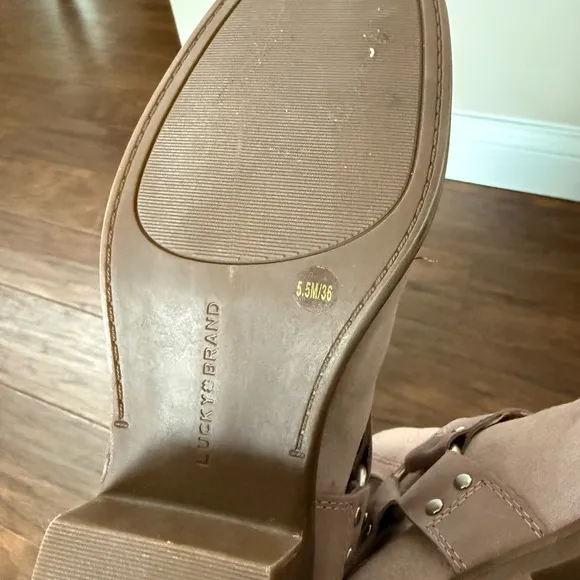 NWOT Elegant Pink Soft Suede Knee-High Lucky Brand Women's Boots-Size 5.5