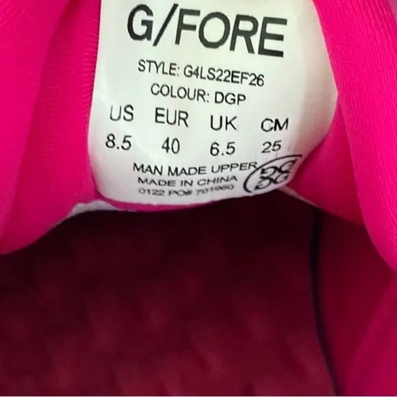 😍NWOT G/FORE HOT PINK WOMEN'S MG4  GOLF ⛳️SHOES - 8.5!