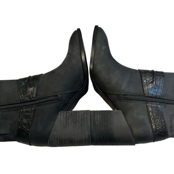 NWOT, Vionic Carnelia Ankle Boots - Black - Water Repellant Leather, Sz 7
