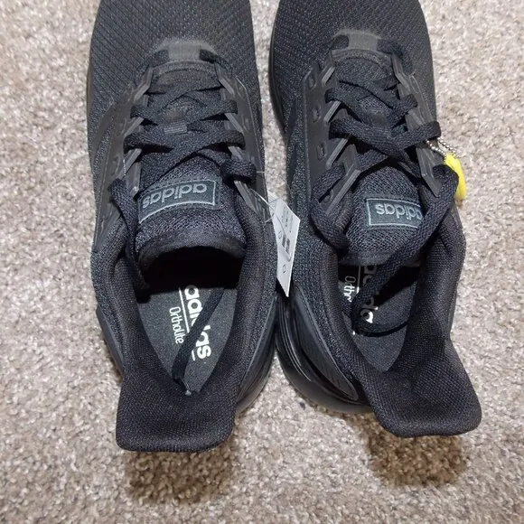 NWT-ADIDAS DURAMO 9 &quot;Triple Black&quot; Size 8