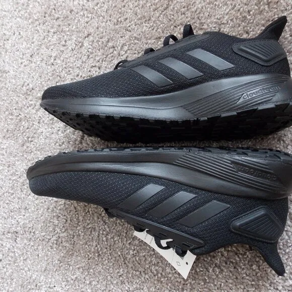 NWT-ADIDAS DURAMO 9 &quot;Triple Black&quot; Size 8